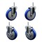Service Caster 5 Inch Blue Polyurethane Wheel Swivel 58 Inch Threaded Stem Caster Set 2 Brakes SCC SCC-TS20S514-PPUB-BLUE-58212-2-TLB-2 - alternate 1